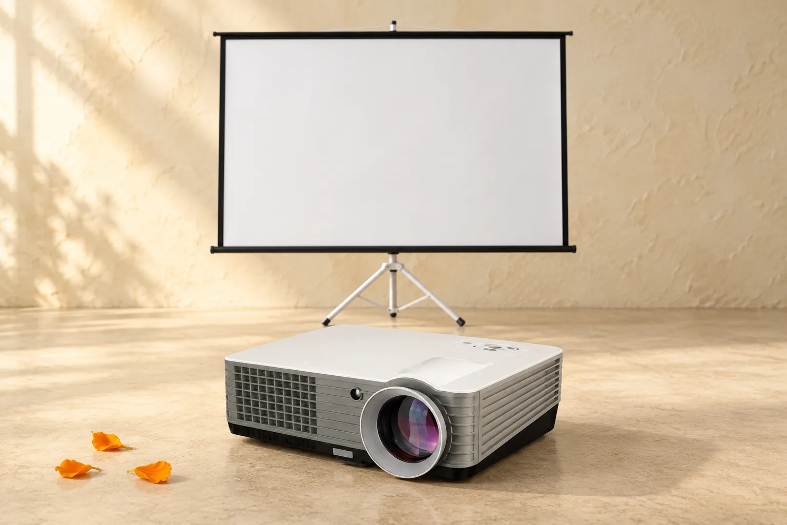 LED HD & 4K projector + screen (Rdintrex M333)